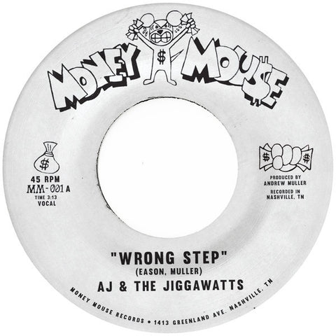 AJ & The Jiggawatts – Wrong Step - New 7" Single Record 2021 Money Mouse - Funk