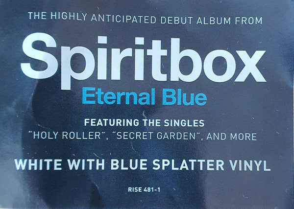 Spiritbox – Eternal Blue - New 2 LP Record 2021 Pale Chord White With Blue Splatter Vinyl & 28 Page Book - Metalcore - Shuga Records