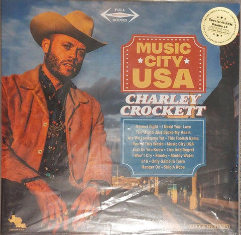 Charley Crockett – Music City USA - New 2 LP Record 2021 Son Of Davy 180 Gram Vinyl - Country / Honky Tonk