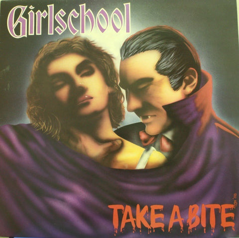 Girlschool – Take A Bite - Mint- LP Record 1989 Enigma GWR USA Vinyl - Heavy Metal / Hard Rock