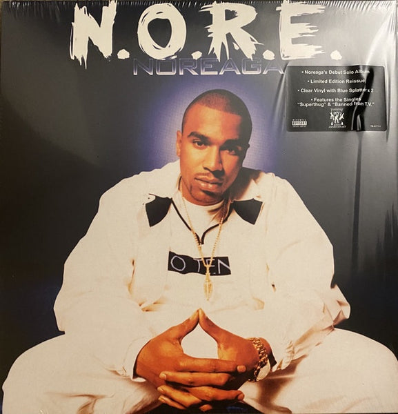 Noreaga - N.O.R.E. (1998) - Mint- 2 LP Record 2021 Tommy Boy USA Clear With Blue Splatter Vinyl & Insert - Hip Hop - Shuga Records