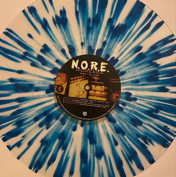 Noreaga - N.O.R.E. (1998) - Mint- 2 LP Record 2021 Tommy Boy USA Clear With Blue Splatter Vinyl & Insert - Hip Hop - Shuga Records