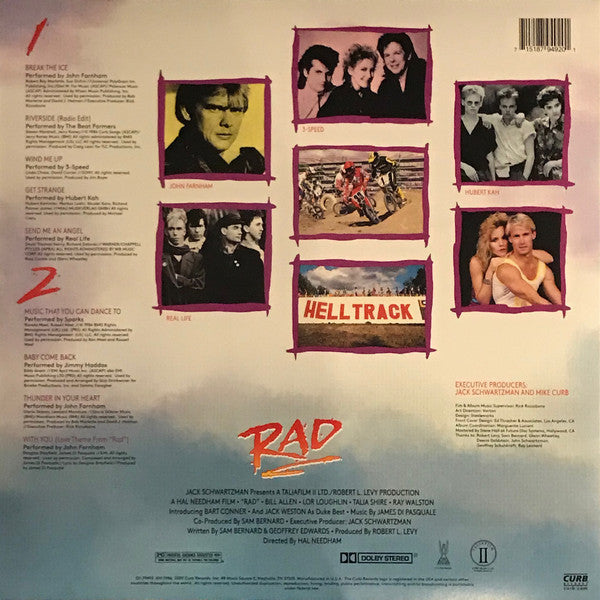 Various ‎– Rad (Music From The Motion Picture 1986) - New LP Record 2021 Curb USA Opaque Red Vinyl - Soundtrack