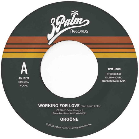 Orgone – Working For Love - New 7" Single Record 2021 3 Palm Blue Color Vinyl - Funk