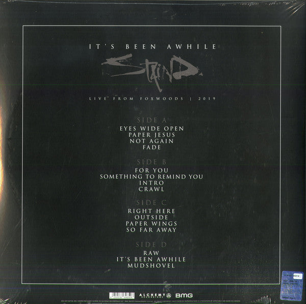 Staind – It's Been Awhile - Live From Foxwoods 2019 - New 2 LP Record 2021 BMG USA Vinyl - Alternative Rock - Shuga Records