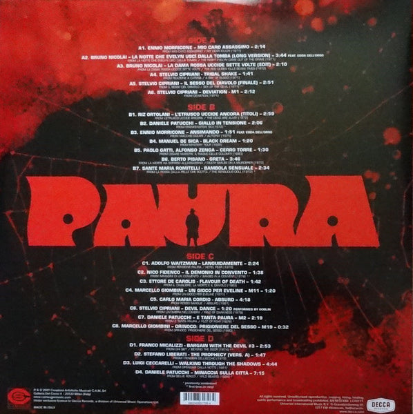 Various - Paura (A Collection Of Italian Horror Sounds From The Cam Sugar Archive) - New 2 LP Record Decca Italy Import Vinyl - Soundtrack / 70s / Horror - Shuga Records