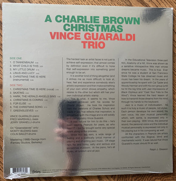 Vince Guaraldi Trio – A Charlie Brown Christmas (1965) - New LP Record 2021 Craft Concord Music Vinyl - Soundtrack / Cool Jazz - Shuga Records