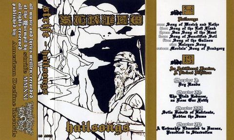 Strife – Hailsongs - New Cassette Tape 2021 American Decline Chicago USA - Black Metal / Lo-Fi