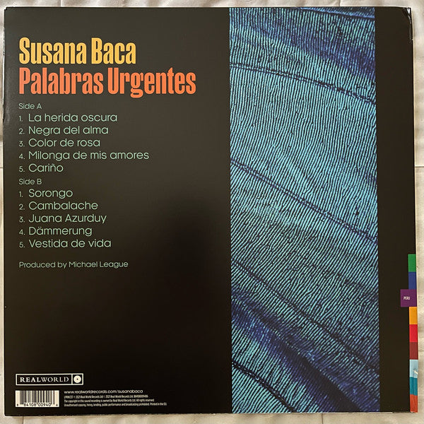 Susana Baca – Palabras Urgentes - New LP Record 2021 Real World German Import Vinyl - Afro-Peruvian / Latin - Shuga Records