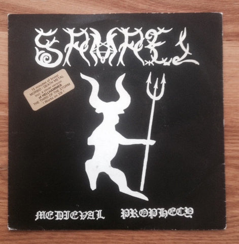 Samael – Medieval Prophecy - VG+ 7" EP Record 1988 Necrosound Switzerland Vinyl - Black Metal