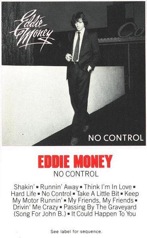 Eddie Money – No Control- Used Cassette 1982 Columbia Tape- Rock