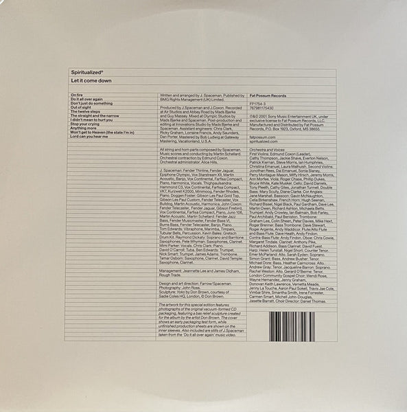 Spiritualized – Let It Come Down (2001) - New 2 LP Record 2021 UK Import Ivory 180 gram Vinyl - Psychedelic Rock / Indie Rock