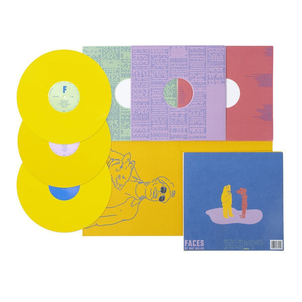 Mac Miller - Faces (2014) - New 3 LP Record 2021 Warner REMember Music Yellow Vinyl - Hip Hop - Shuga Records