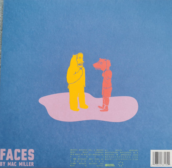 Mac Miller ‎– Faces (2014) - Mint- 3 LP Record 2021 Warner REMember Music Yellow Vinyl - Hip Hop