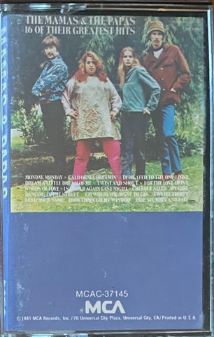 The Mamas & The Papas – 16 Of Their Greatest Hits (1969) - Used Cassette 1981 MCA Tape - Folk Rock