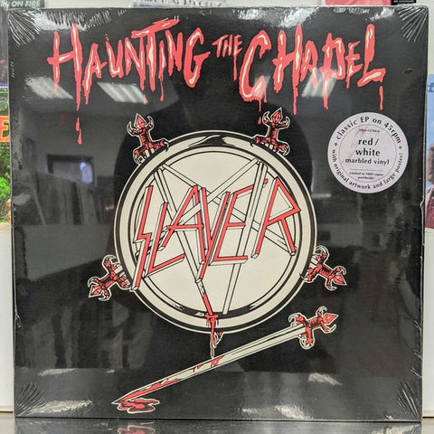 Slayer – Haunting The Chapel (1984) - New LP Record 2021 Metal Blade Red/White Marbled Vinyl - Thrash / Speed Metal