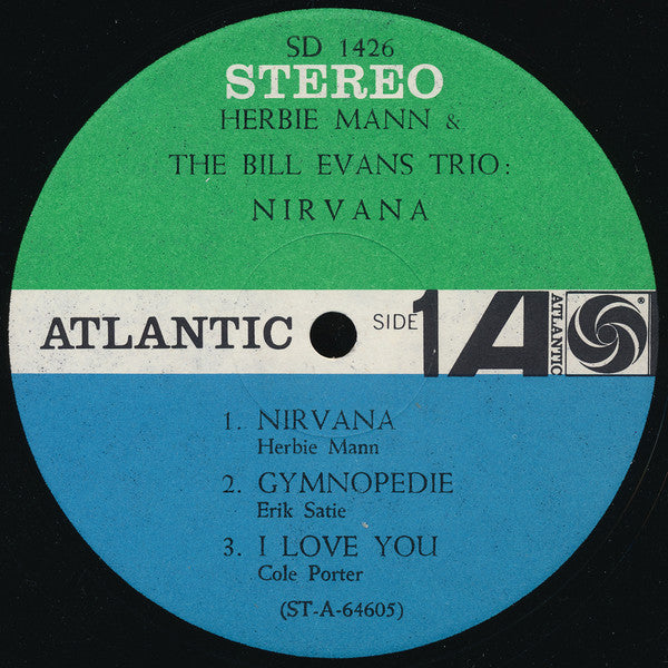 Herbie Mann & The Bill Evans Trio – Nirvana - VG+ LP Record 1964 Atlantic Stereo Original Vinyl - Jazz - Shuga Records