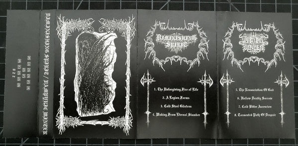 Diminishing Spirit, Vampyric Winter – Split - New Cassette 2021 Banner Of Blood USA Tape - Black Metal - Shuga Records