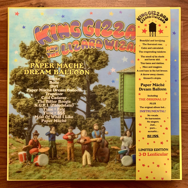 King Gizzard And The Lizard Wizard – Paper Mâché Dream Balloon & Instrumentals (2015) - New 2 LP Record 2021 ATO USA Pink & Blue Seagrass Vinyl, Download, Numbered & Lenticular Cover - Psychedelic Rock / Acoustic - Shuga Records