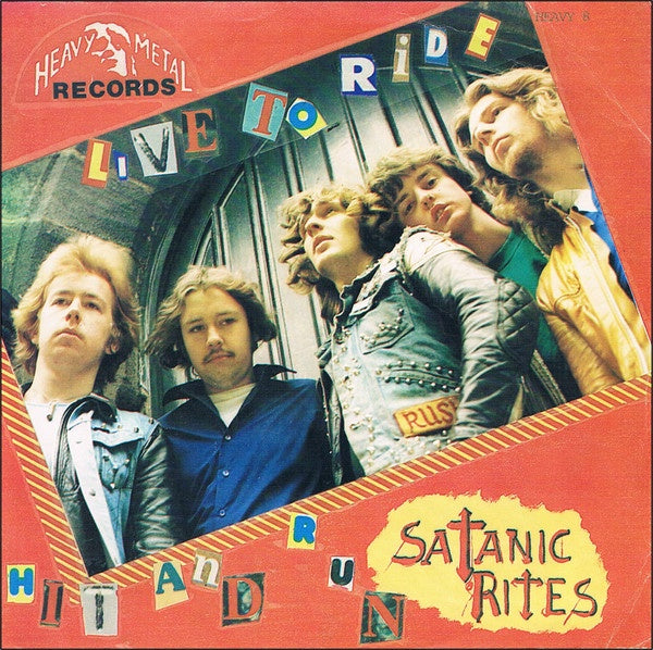 Satanic Rites – Live To Ride / Hit And Run - VG 7" Single Record 1981 Heavy Metal Records UK Vinyl - Heavy Metal / Hard Rock - Shuga Records