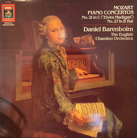 Daniel Barenboim &  English Chamber Orchestra – Mozart - Piano Concertos No. 21 in C ("Elvira Madigan") - No.27 in B flat - Mint- LP Record 1986 Angel EMI Germany Vinyl - Classical