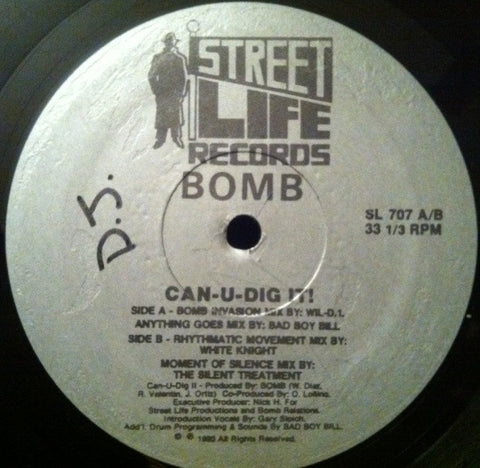 BOMB – Can-U-Dig It! - VG+ 12" Single Record 1990 Street Life Vinyl - Chicago House / Hip House