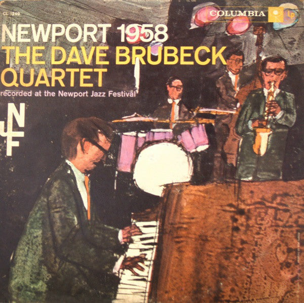 The Dave Brubeck Quartet ‎– Newport 1958 - VG Lp Record 1959 Mono USA Original Vinyl - Jazz