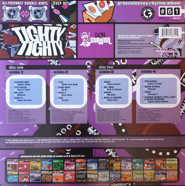 Various ‎– Tighty Tighty - New 2 LP Record 2004 Greensleeves UK Import Vinyl - Reggae / Dancehall - Shuga Records