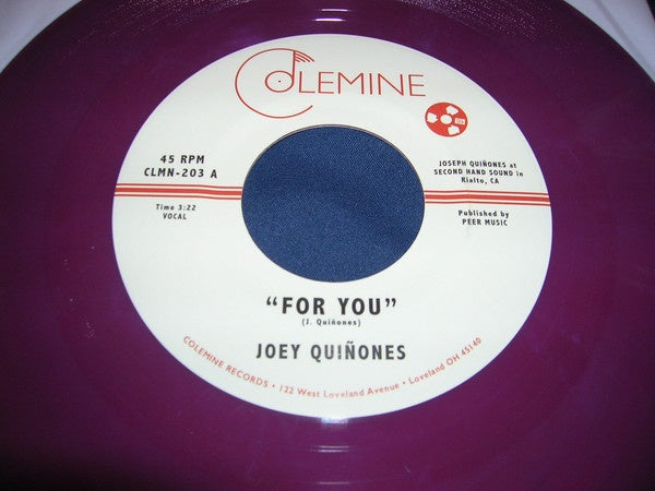 Joey Quiñones – For You - New LP Record 2021 Colemine Purple Vinyl - Reggae / Rocksteady