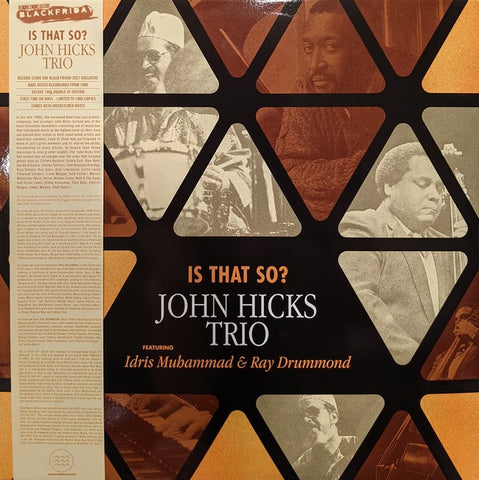 John Hicks Trio – Is That So? (1990) - New 2 LP Record Store Day Black Friday 2021 Tidal Waves Music 180 gram Vinyl - Jazz / Bop