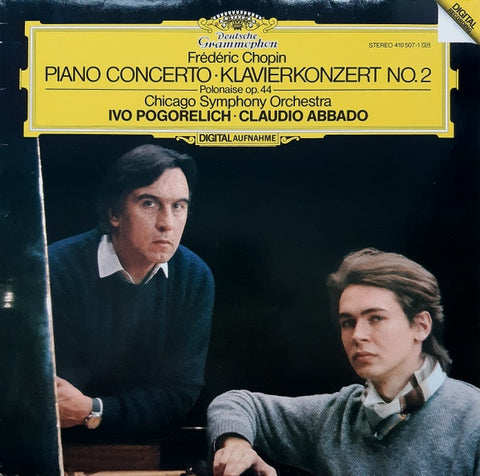 Ivo Pogorelich & Claudio Abbado - Chopin - Piano Concerto - Klavierkonzert No. 2 / Polonaise Op. 44 - Mint- LP Record 1983 Deutsche Grammophon Germany Vinyl - Classical