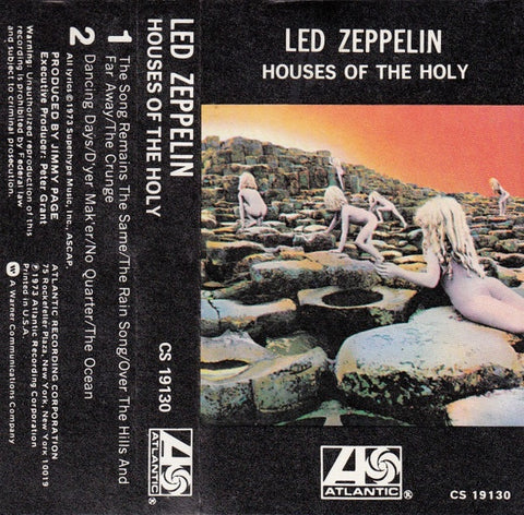 Led Zeppelin – Houses Of The Holy - Used Cassette 1973 Atlantic Tape - Hard Rock / Classic Rock