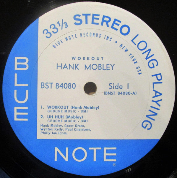Hank Mobley – Workout - VG+ LP Record 1962 Blue Note Stereo USA NYC RVG P Vinyl - Jazz / Hard Bop - Shuga Records