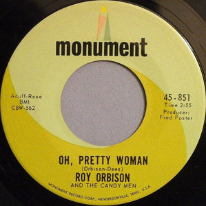 Roy Orbison And The Candy Men ‎– Pretty Woman / Yo Te Amo Maria - VG+ 7" Single 45 Record 1976 USA - Rock