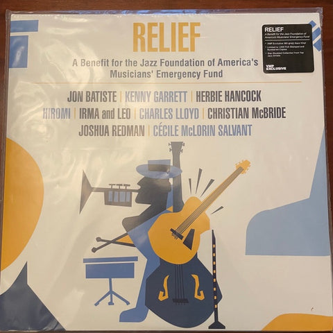 Various – Relief A Benefit For The Jazz Foundation Of America's Musician's Emergency Fund - New 2 LP Record 2021 Vinyl Me, Please. Mack Avenue Aqua Vinyl & Numbered - Jazz