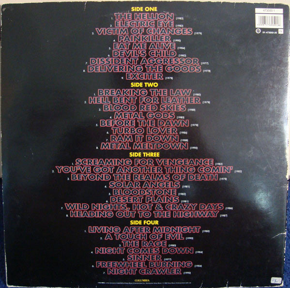 Judas Priest ‎– Metal Works '73-'93 - VG+ 2 LP Record 1993 CBS UK Import Vinyl - Hard Rock / Heavy Metal - Shuga Records