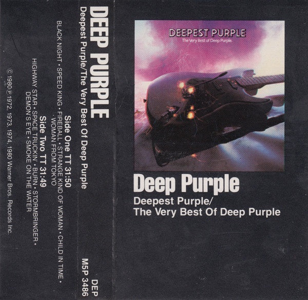Deep Purple – Deepest Purple / The Very Best Of Deep Purple - Used Cassette 1980 Warner Bros. Tape - Hard Rock