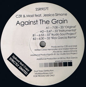CZR & Mazi - Against The Grain - New 12" Single Record 2003 Simple Soul Vinyl - Deep House