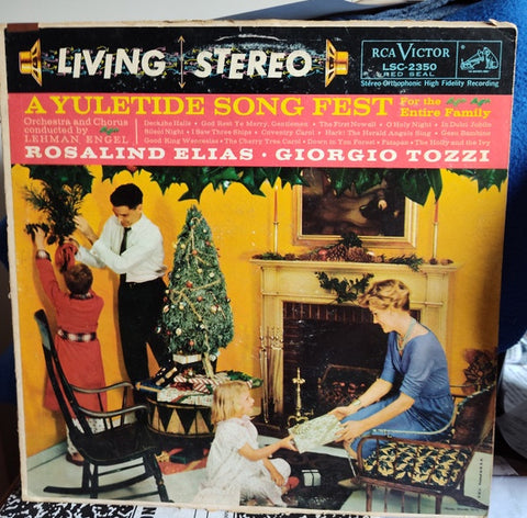 Rosalind Elias, Giorgio Tozzi – A Yuletide Song Fest - VG+ LP Record 1959 RCA Living Stereo USA Vinyl - Holiday / Christmas / Opera