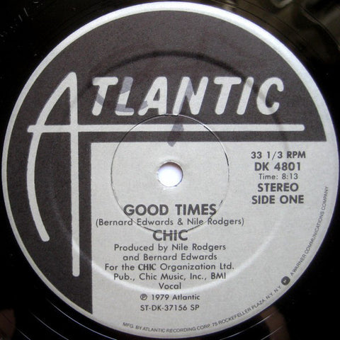 Chic – Good Times - VG+ 12" Single USA 1979 - Funk/Disco