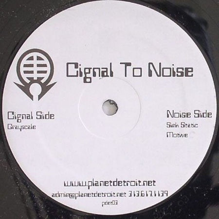 Cignal To Noise – Cignal T 12" Single Record 2009 Planet Detroit USA Vinyl - Techno