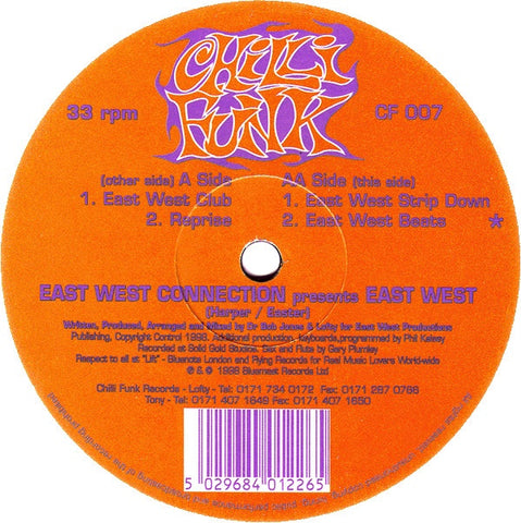 East West Connection – East West - New 12" Single Record 1998 Chillifunk UK Vinyl - House / Deep House
