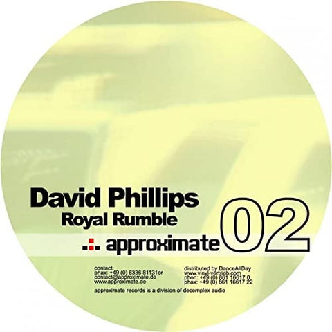 David Phillips – Royal Rumble - Mint- 12" Single Record 2003 Approximate Germany Vinyl - Tech House