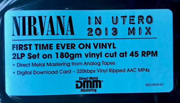 Nirvana - In Utero (1993) - New 2 LP Record 2021 DGC UMe 180 gram Vinyl - Grunge / Alternative Rock