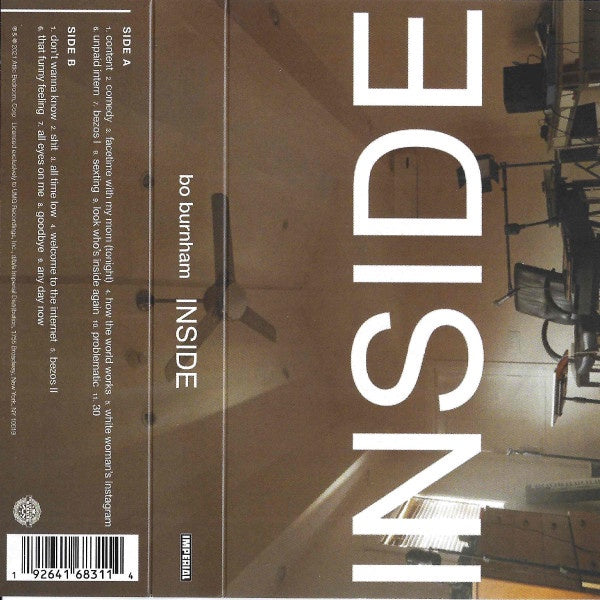 Bo Burnham – Inside - New Cassette 2022 Imperial Clear Shell Tape - Comedy