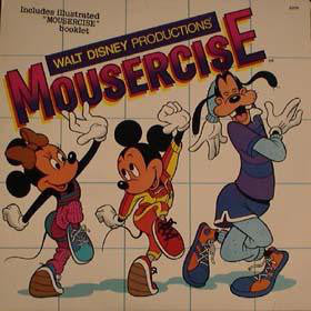 Mickey Mouse & Donald Duck & Goofy - Walt Disney Productions' Mousercise - VG+ Stereo 1982 USA Original Press (With Book) - Children's