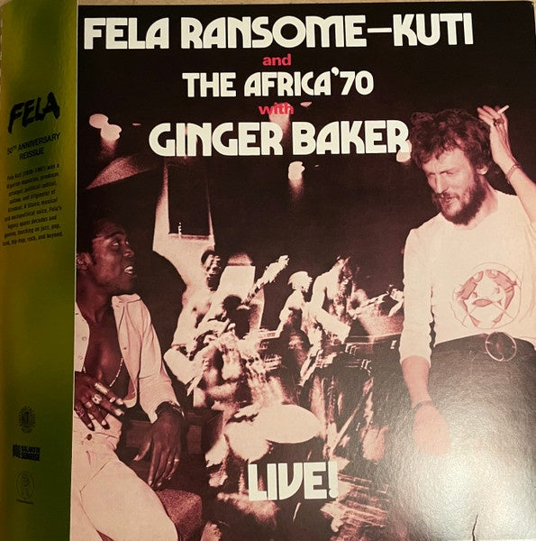 Fela Ransome-Kuti And The Africa '70 With Ginger Baker – Live! (1971) - New 2 LP Record 2022 UK Import Knitting Factory Red Vinyl - Afrobeat