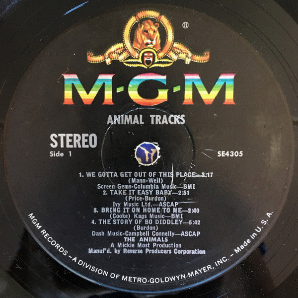 The Animals – Animal Tracks - VG+ LP Record 1965 MGM USA Original Stereo Vinyl - Pop Rock - Shuga Records
