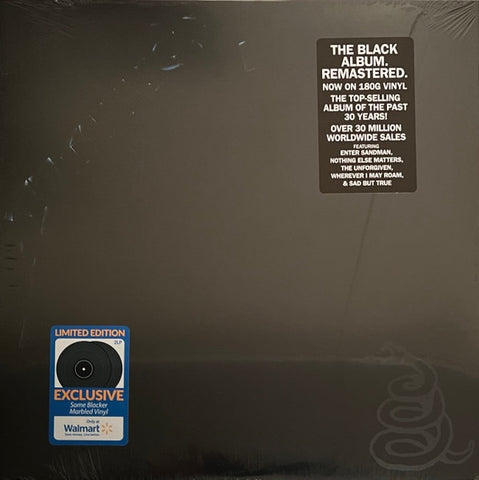 Metallica – Metallica (1991) - VG+ (VG Cover) 2 LP Record 2021 Blackened Walmart Exclusive Clear with Black Marble 180 gram Vinyl - Rock / Heavy Metal