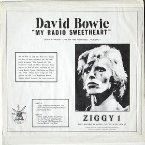 David Bowie ‎– My Radio Sweetheart Ziggy 1 - New Vinyl Record (Vintage 1974) USA - RARE - RockUnofficial - Shuga Records